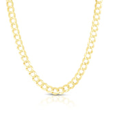 14K Yellow Gold 5.7mm Comfort Curb 24 Chain with Lobster Lock